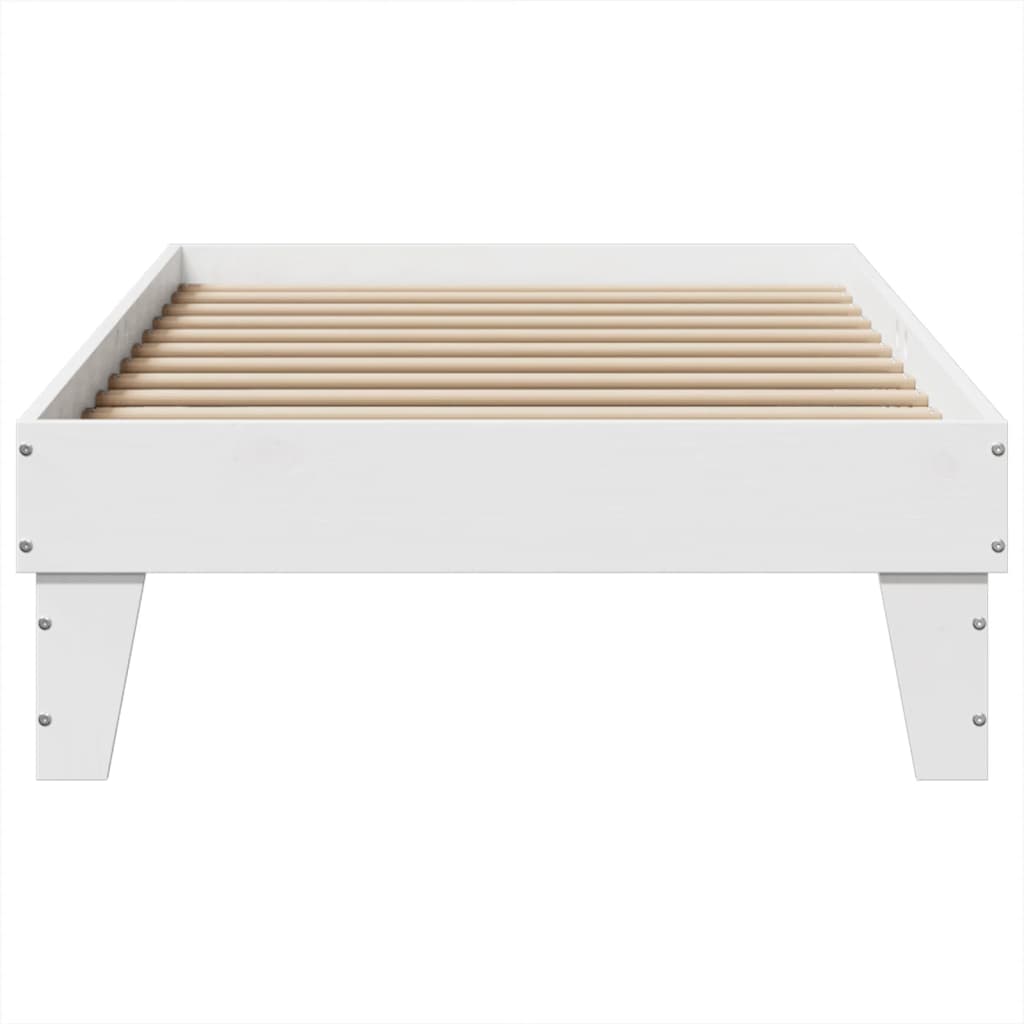 sengeramme uden madras 90x190 cm massivt fyrretræ hvid
