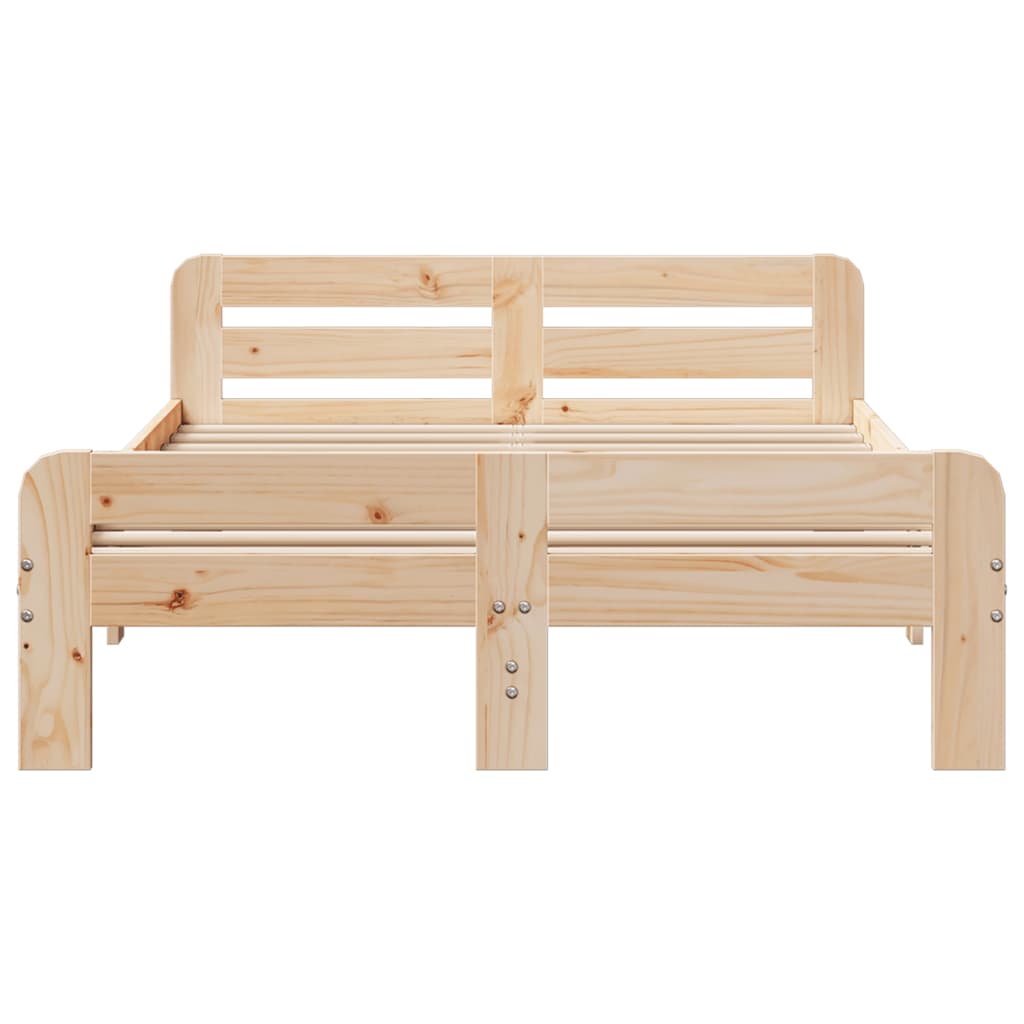 sengeramme uden madras 200x200 cm massivt fyrretræ