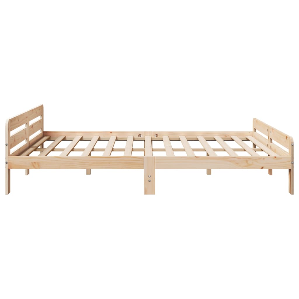 sengeramme uden madras 200x200 cm massivt fyrretræ