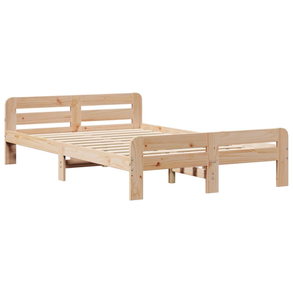 sengeramme uden madras 120x190 cm massivt fyrretræ