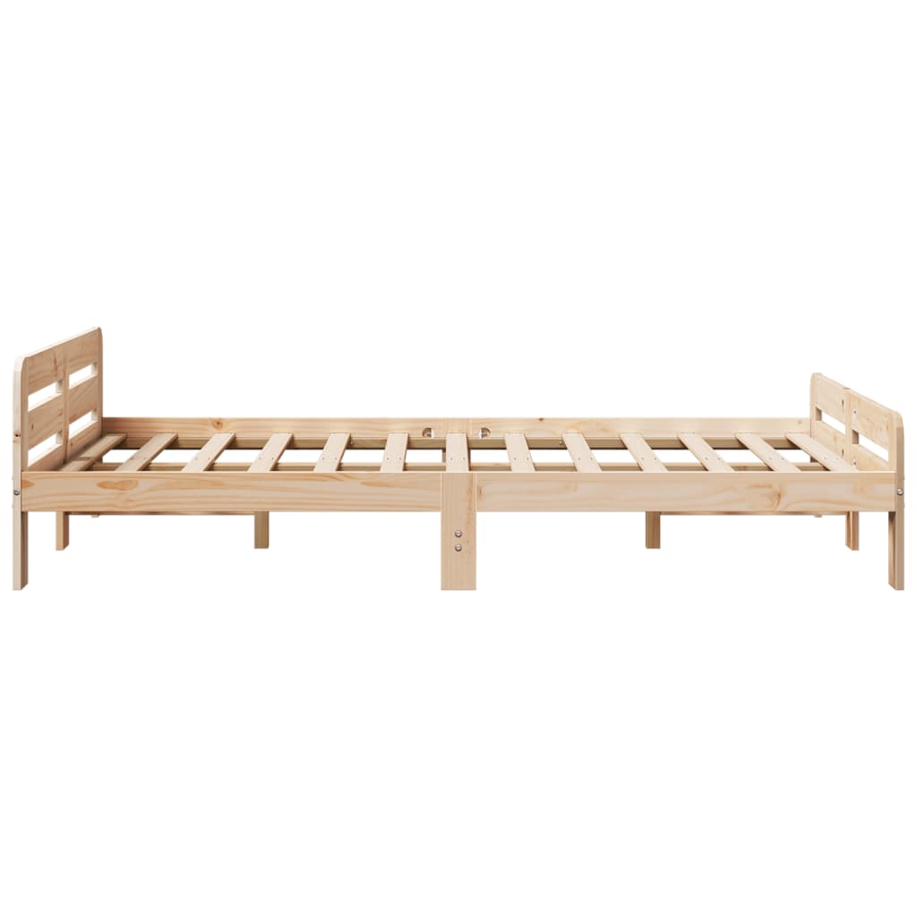 sengeramme uden madras 120x190 cm massivt fyrretræ