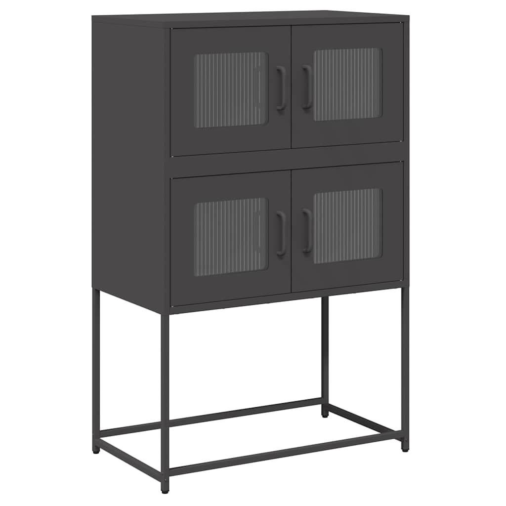 højskab 68x39x107 cm stål sort
