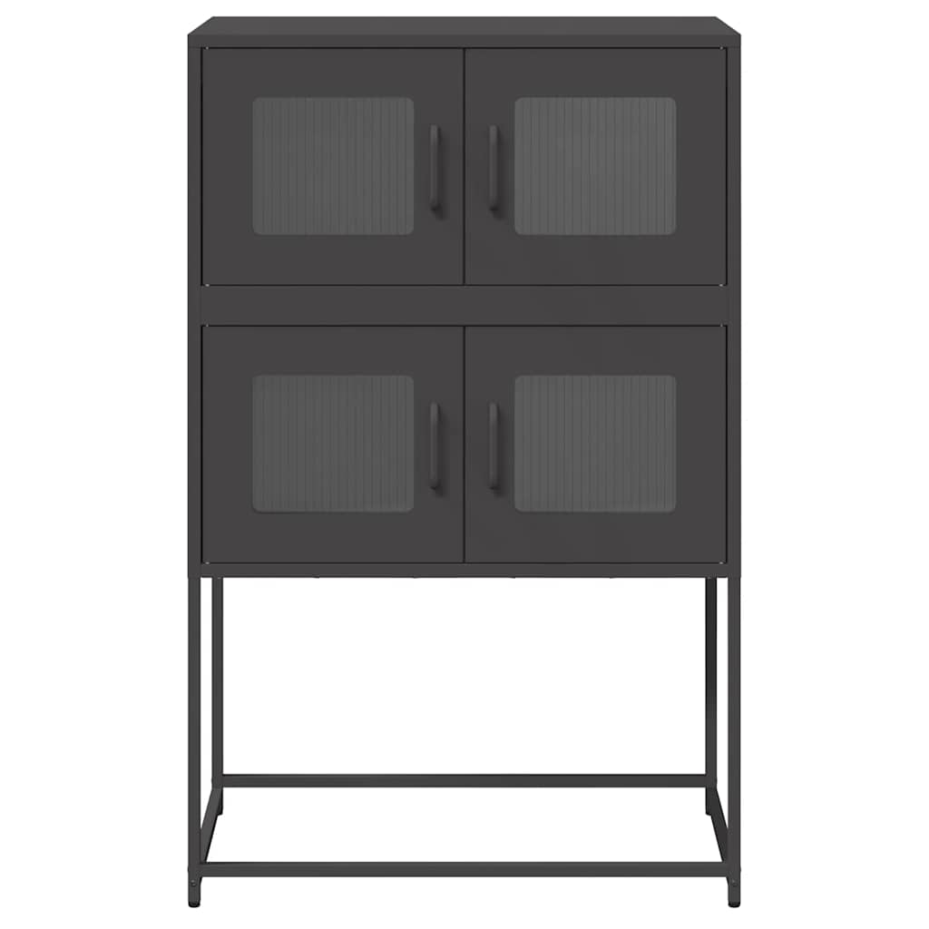 højskab 68x39x107 cm stål sort