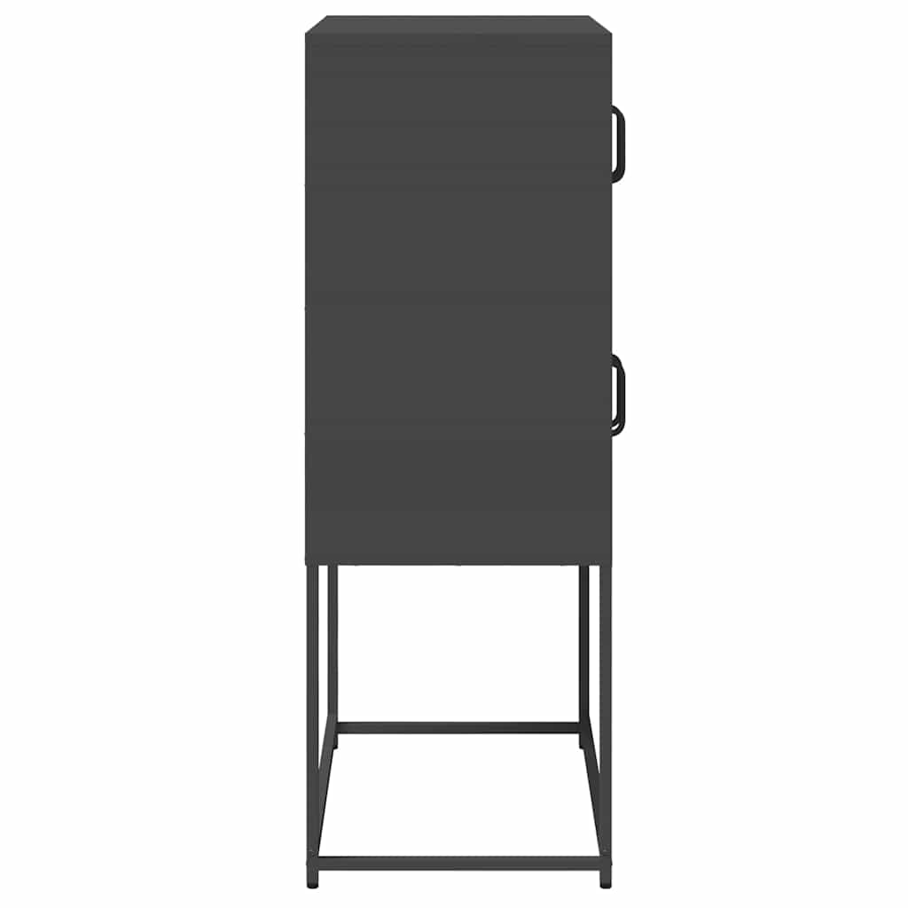 højskab 68x39x107 cm stål sort