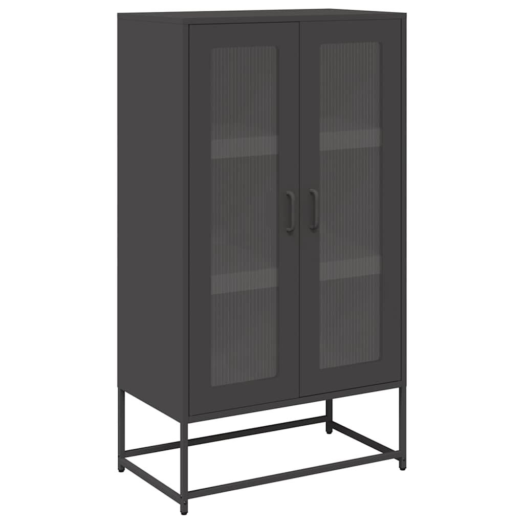 højskab 68x39x123 cm stål sort
