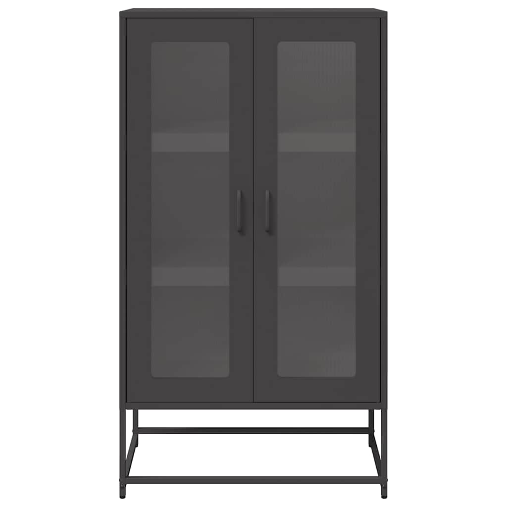 højskab 68x39x123 cm stål sort