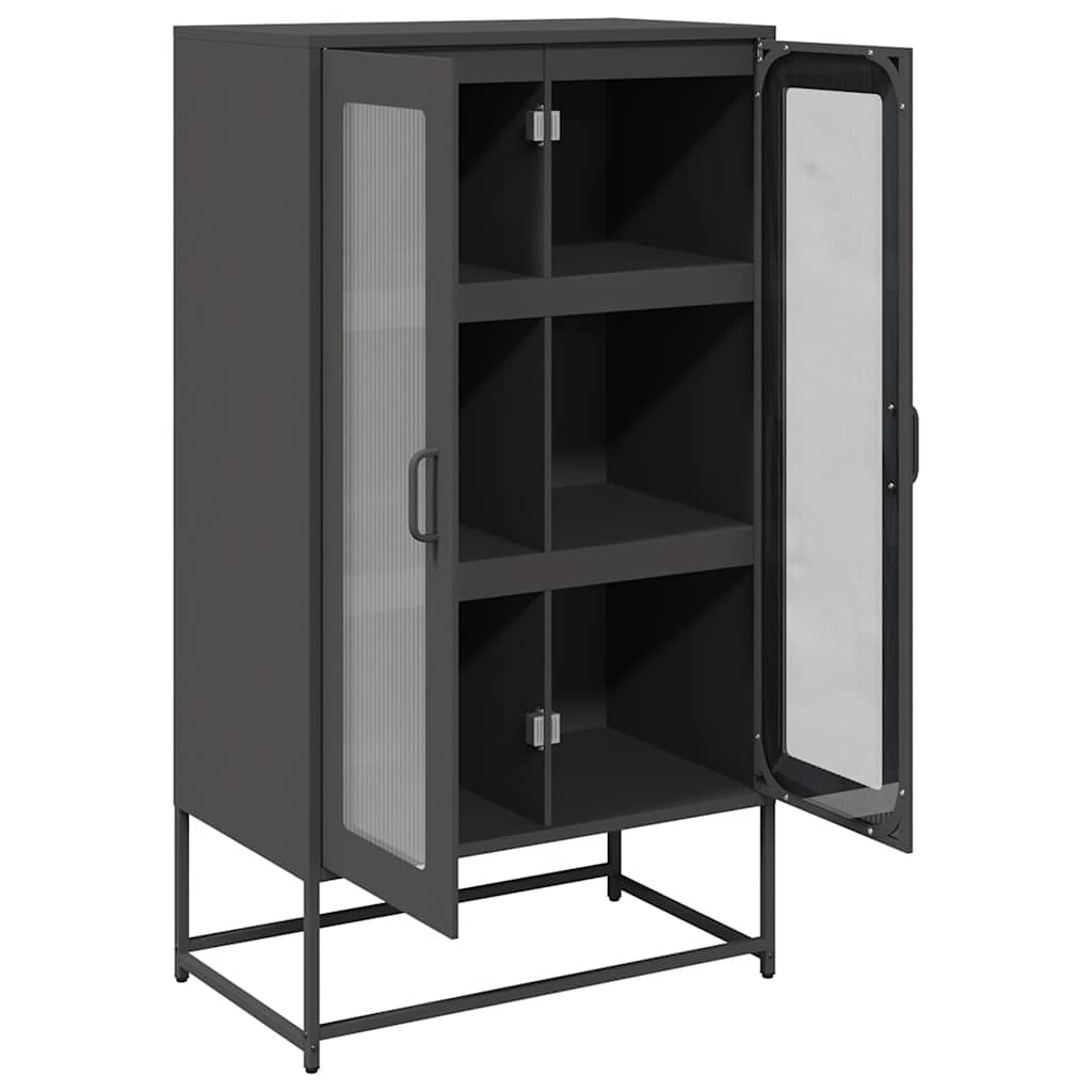 højskab 68x39x123 cm stål sort