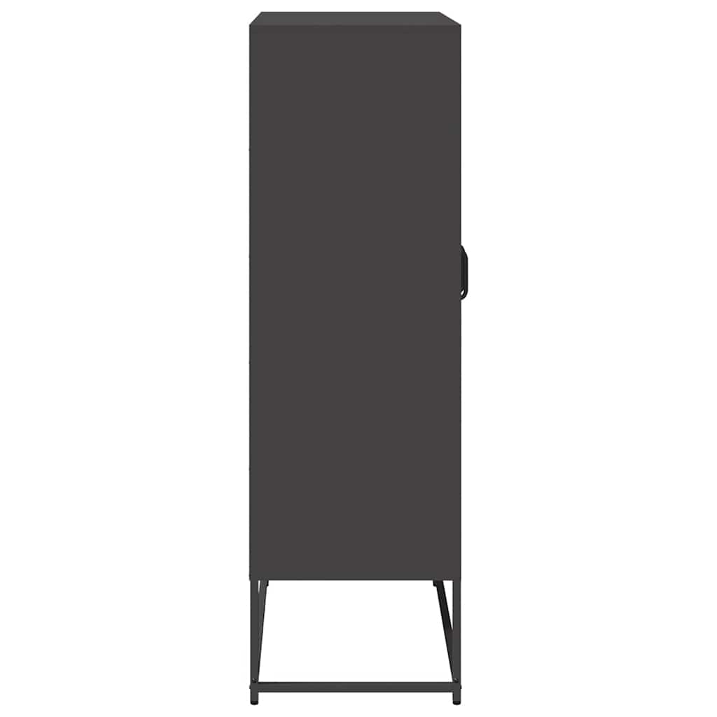 højskab 68x39x123 cm stål sort