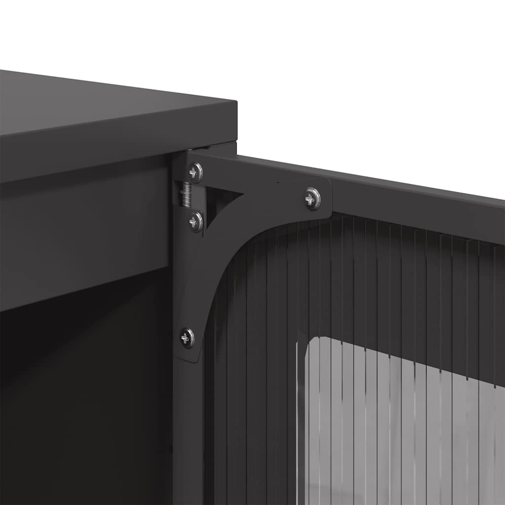 højskab 68x39x123 cm stål sort