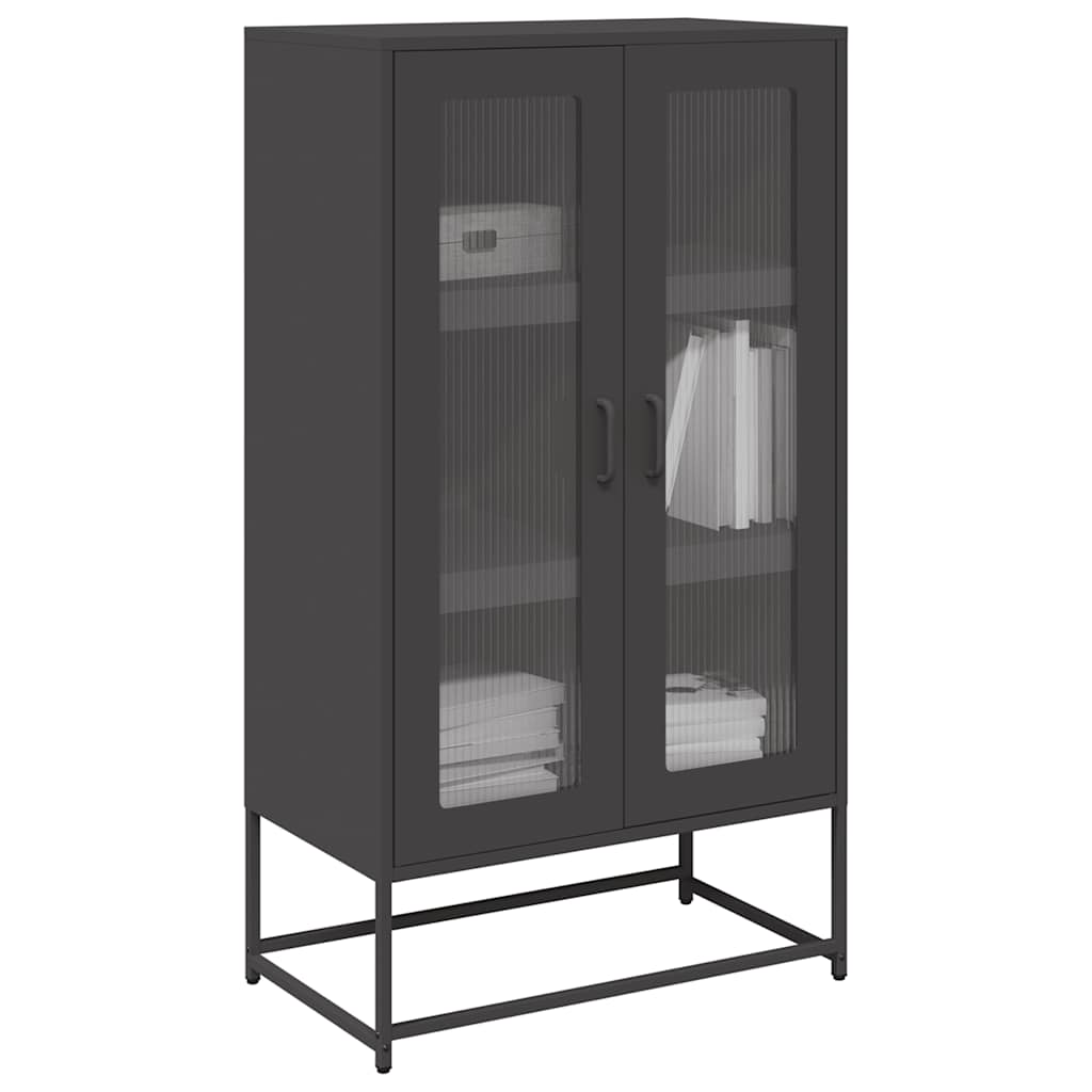 højskab 68x39x123 cm stål sort