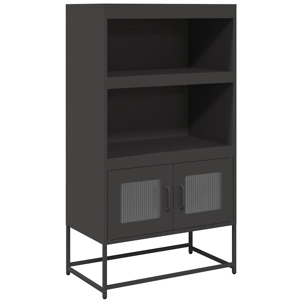 højskab 68x39x123 cm stål sort