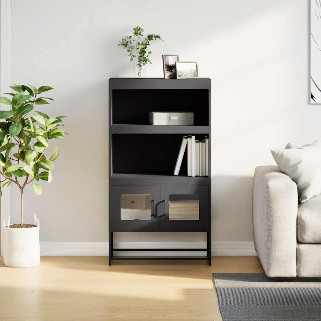 højskab 68x39x123 cm stål sort