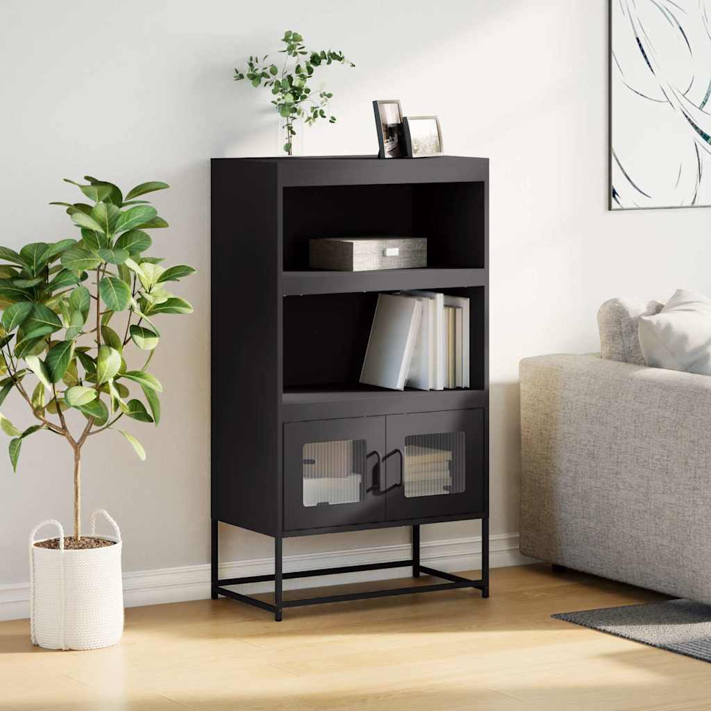 højskab 68x39x123 cm stål sort