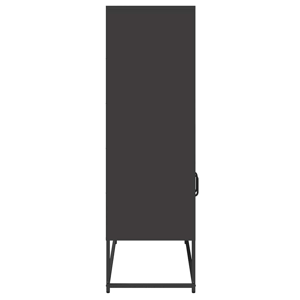 højskab 68x39x123 cm stål sort