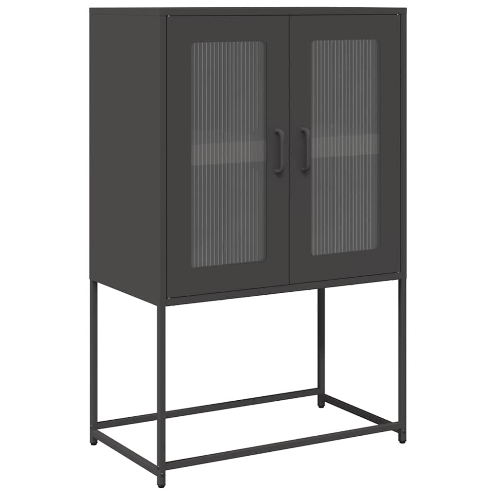 højskab 68x39x107 cm stål sort