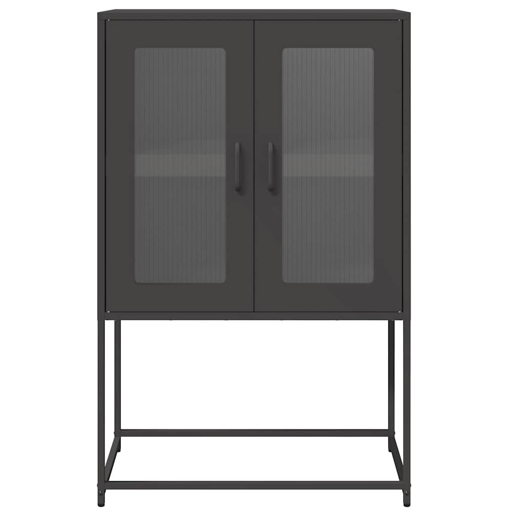 højskab 68x39x107 cm stål sort