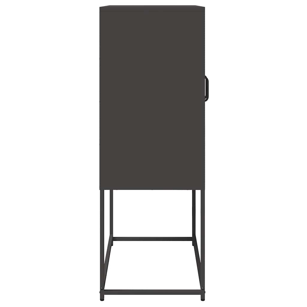 højskab 68x39x107 cm stål sort