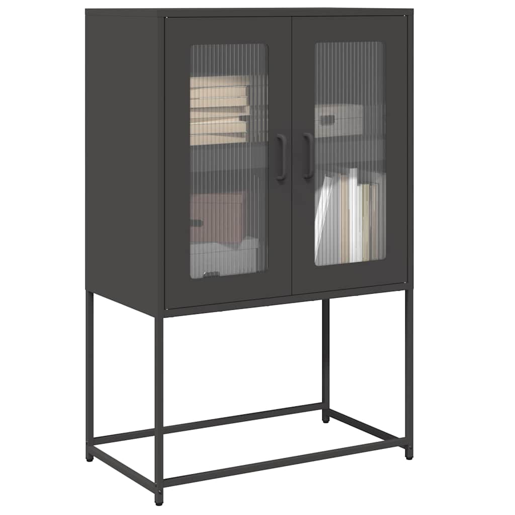 højskab 68x39x107 cm stål sort