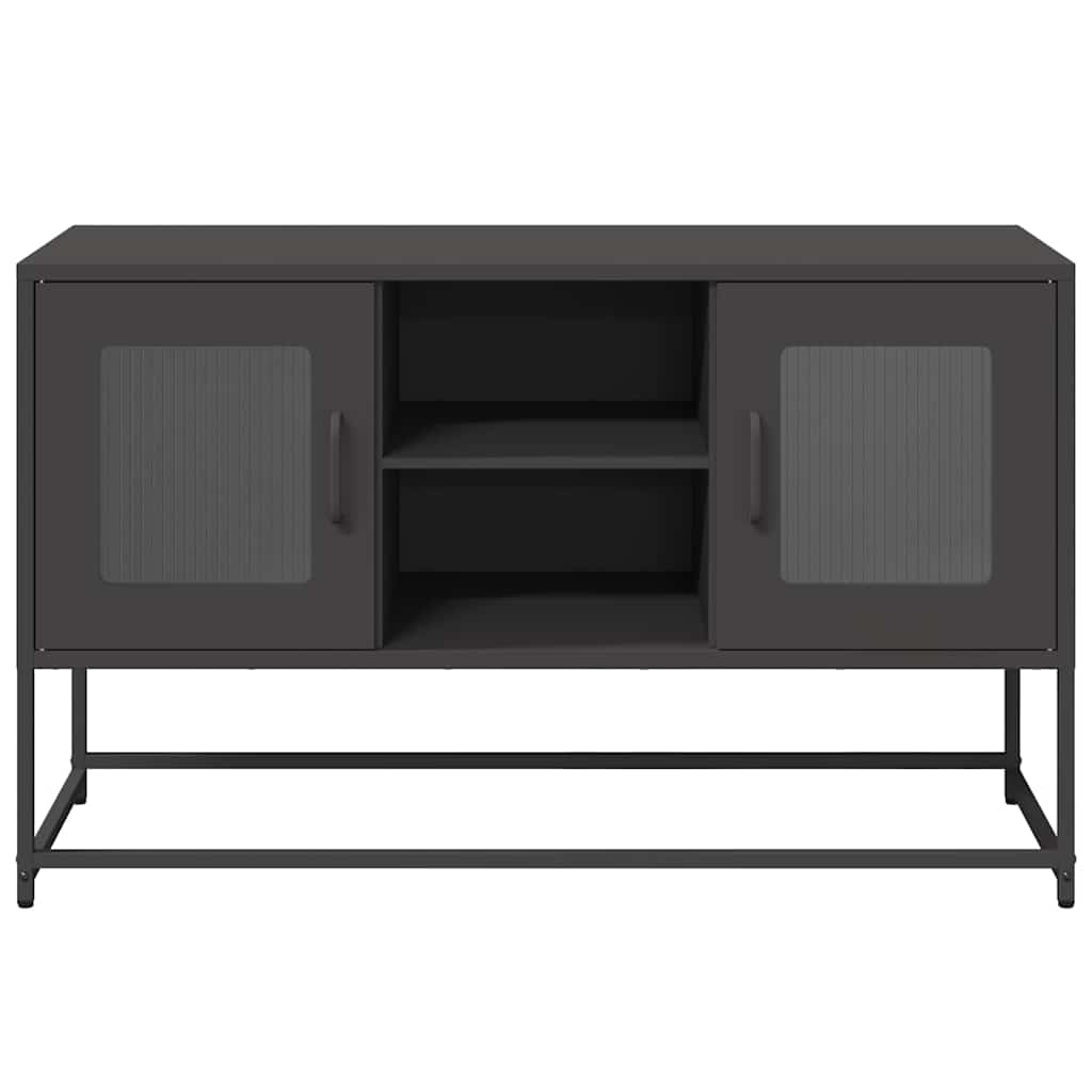 tv-bord 100,5x39x60,5 cm stål sort