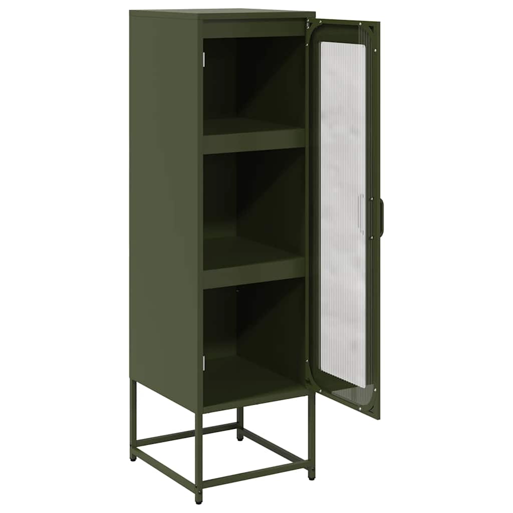 skab 36x39x123 cm koldvalset stål olivengrøn