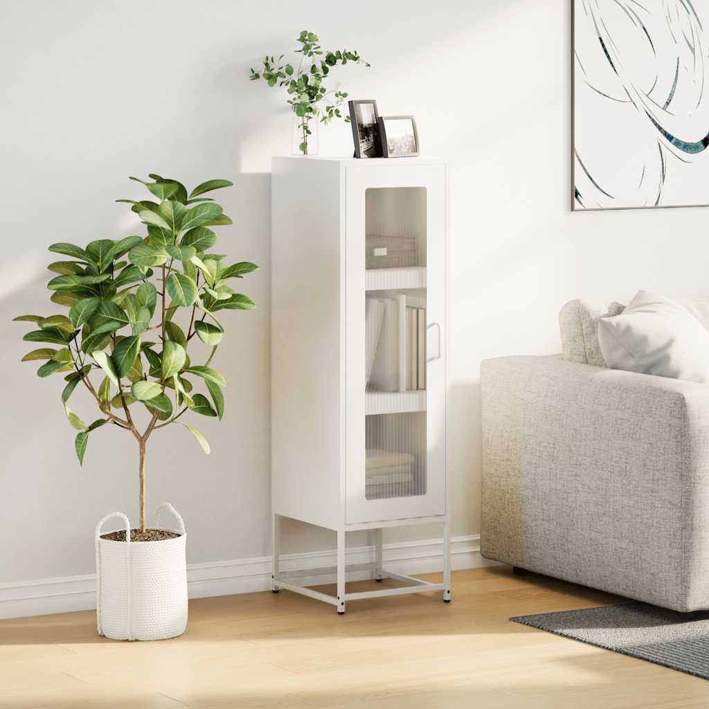 skab 36x39x123 cm koldvalset stål hvid