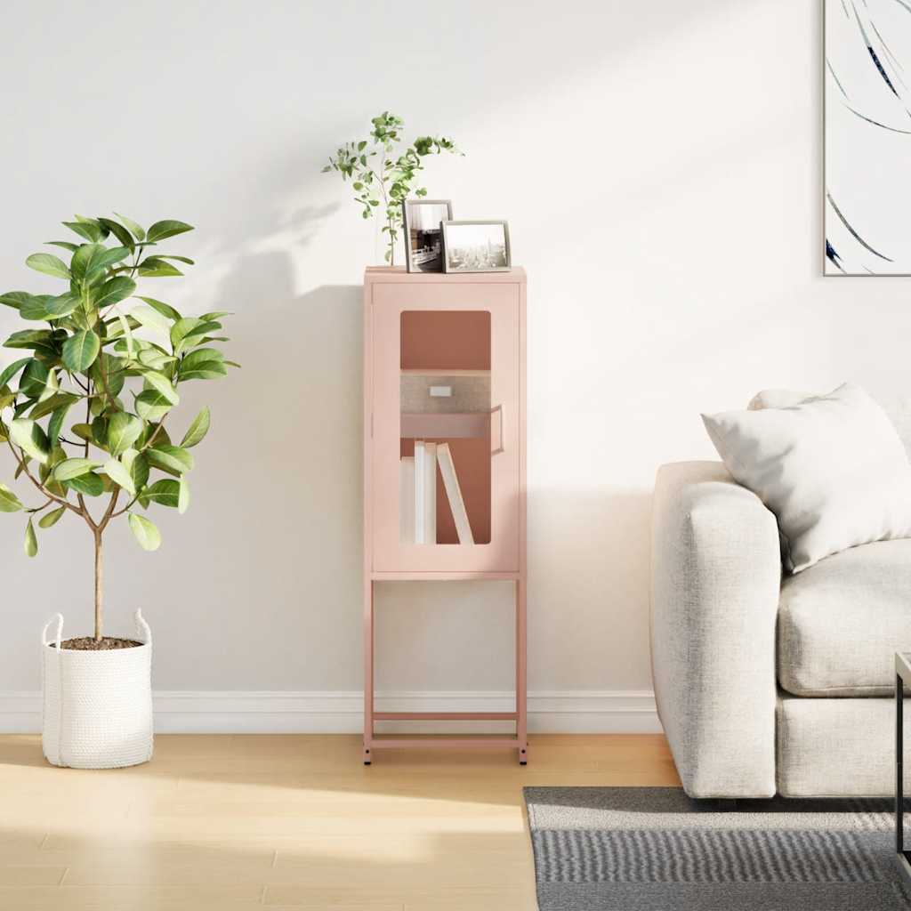 skab 36x39x107 cm koldvalset stål lyserød