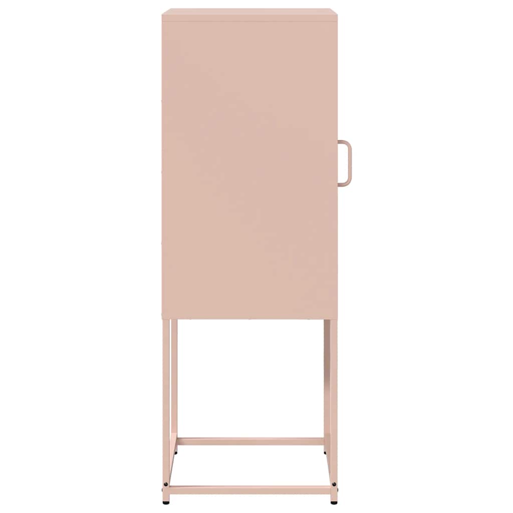skab 36x39x107 cm koldvalset stål lyserød