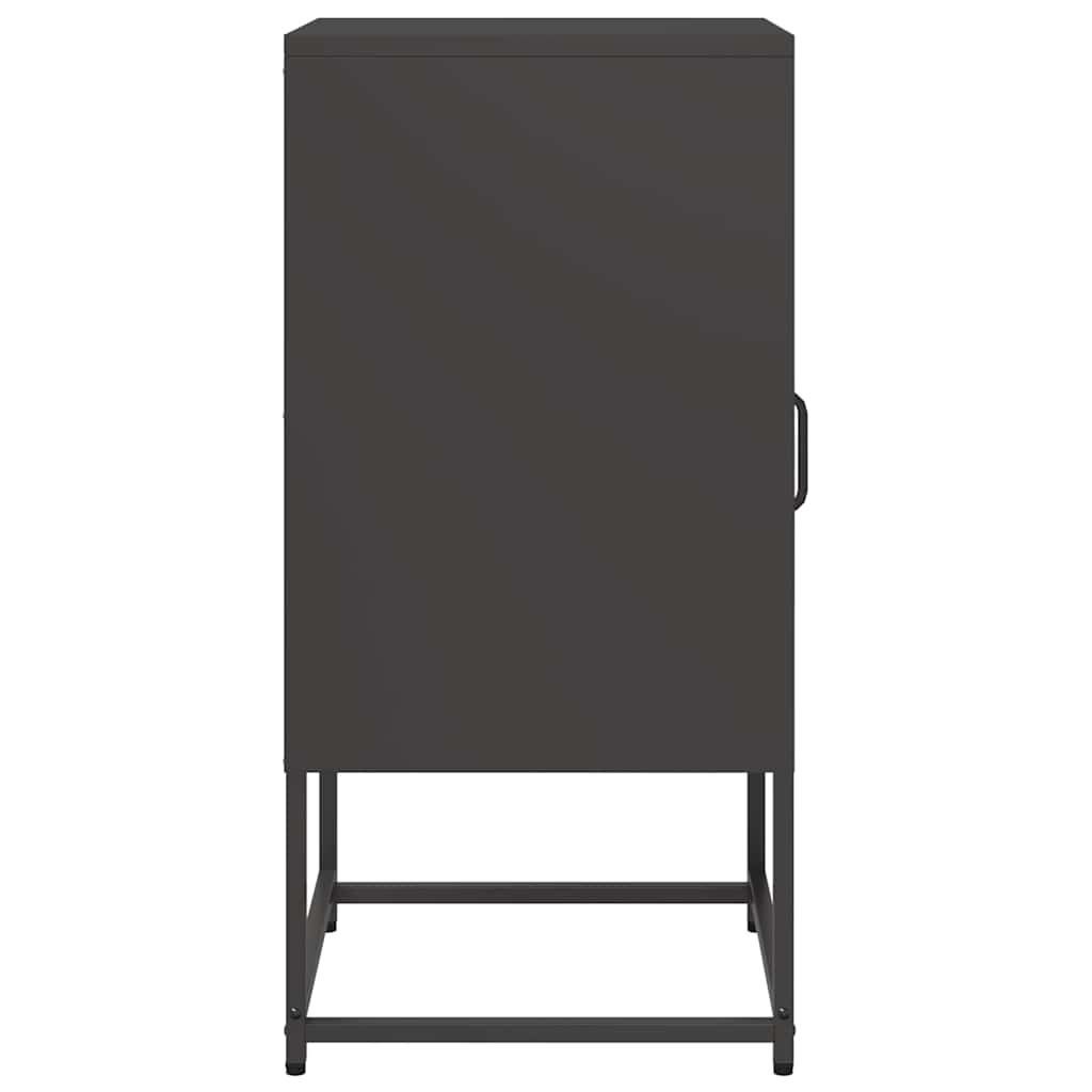sengebord 36x39x78 cm koldvalset stål sort