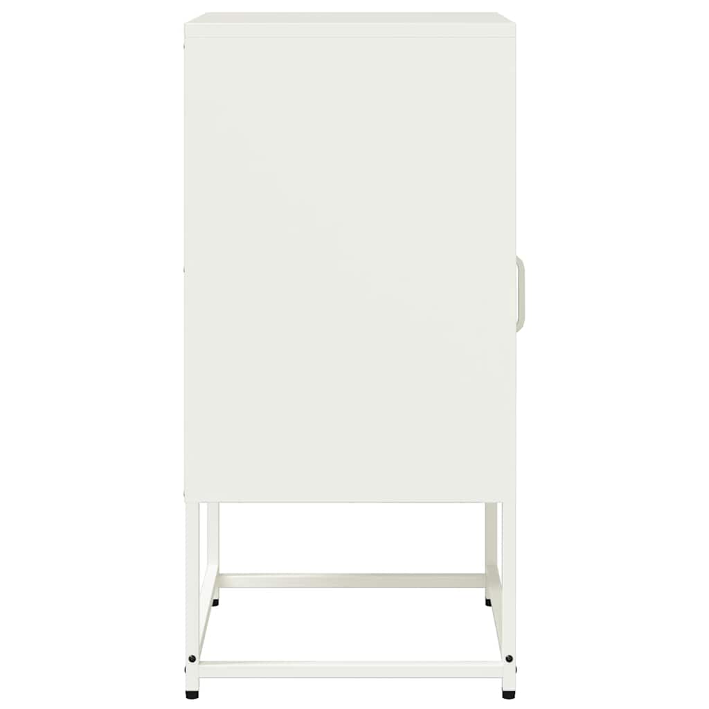 sengebord 36x39x78 cm koldvalset stål hvid