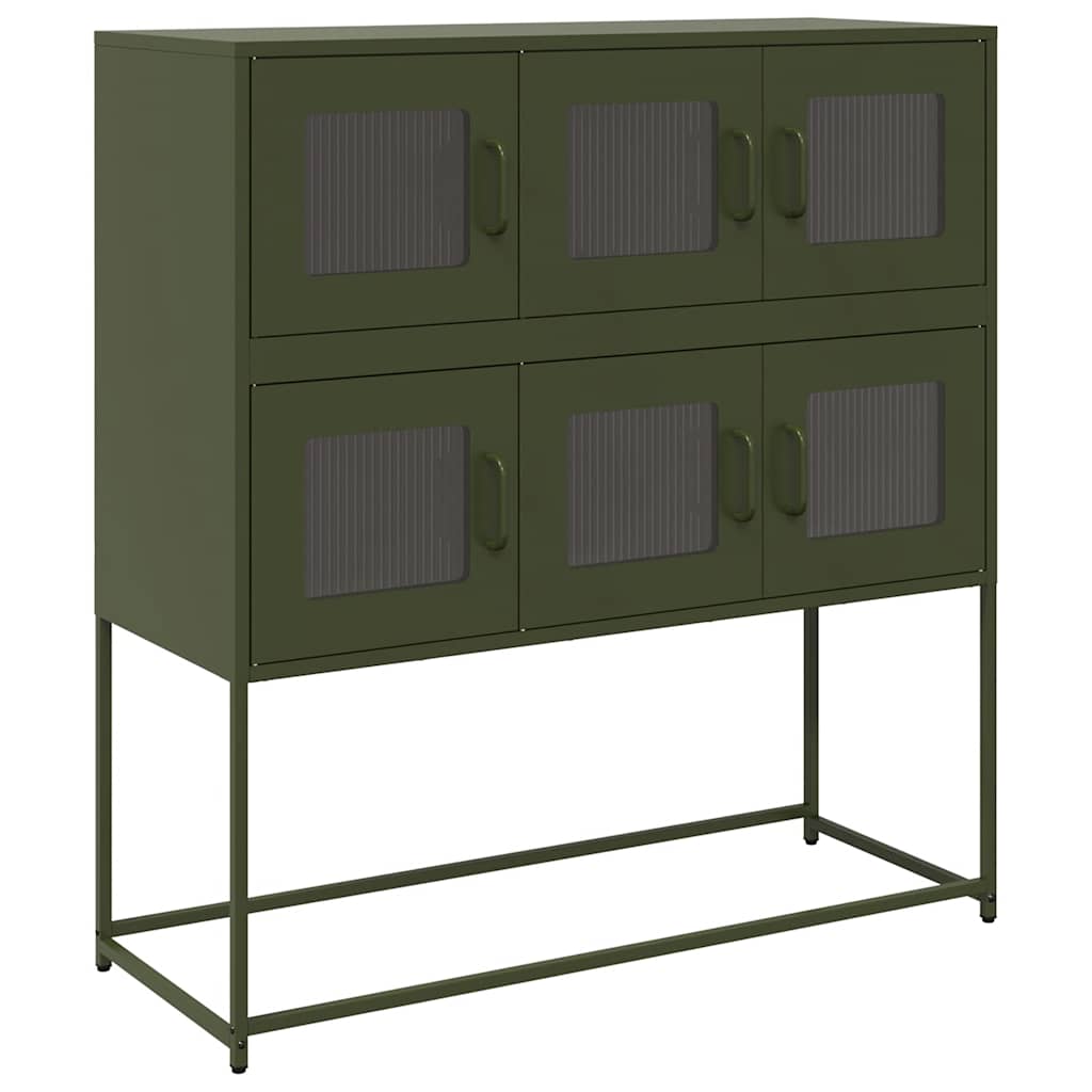 skab 100,5x39x107 cm koldvalset stål olivengrøn