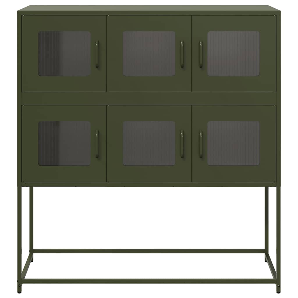 skab 100,5x39x107 cm koldvalset stål olivengrøn