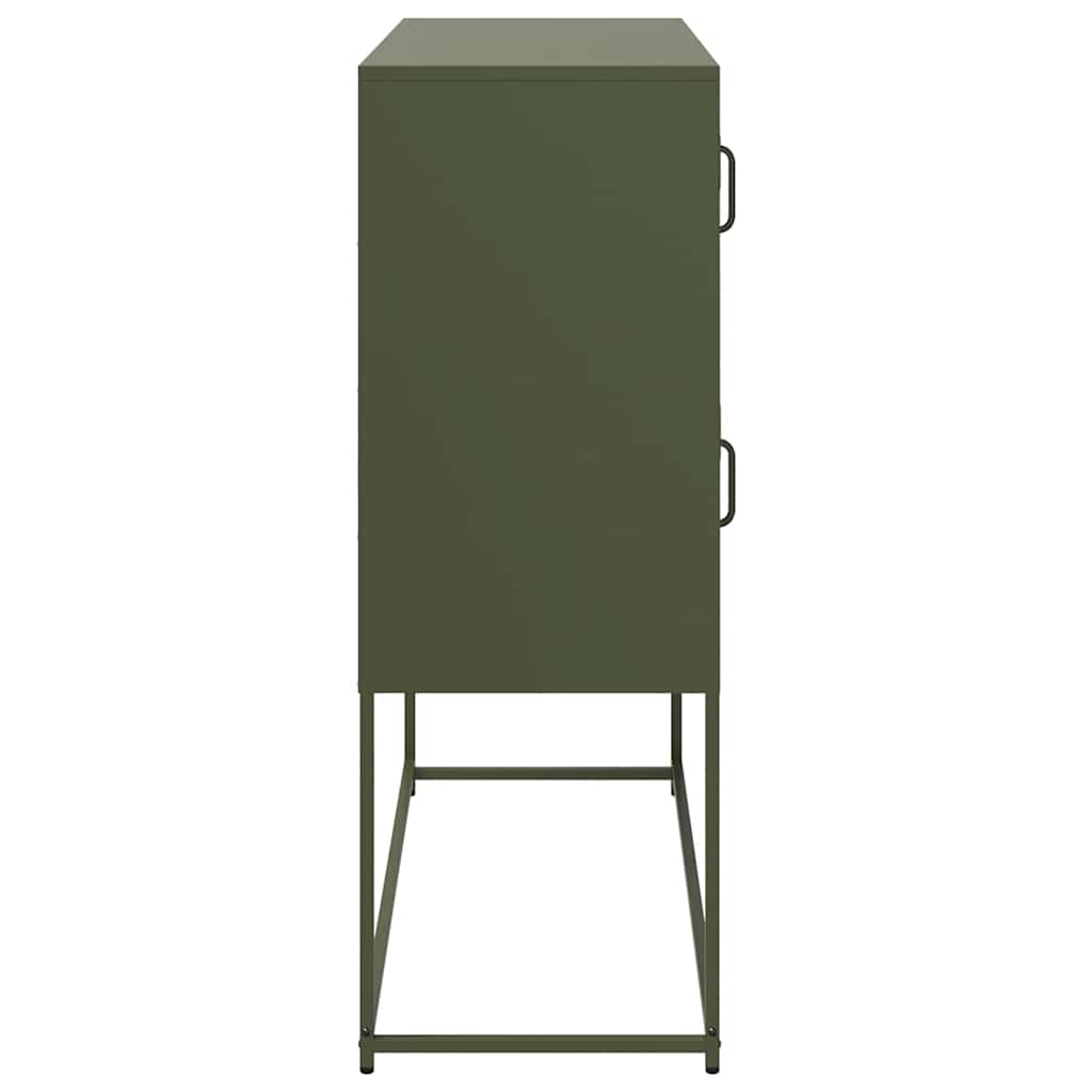 skab 100,5x39x107 cm koldvalset stål olivengrøn