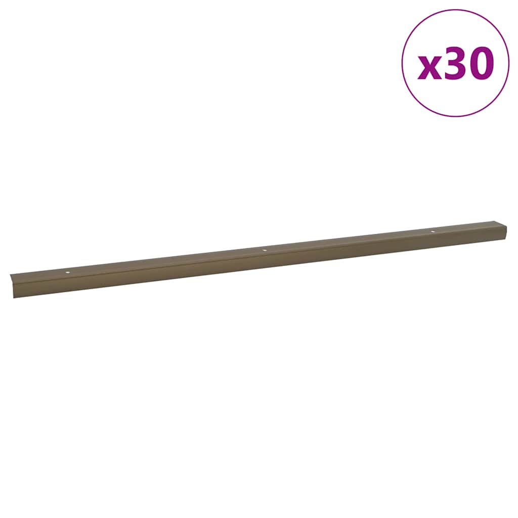 Trinkantprofiler 30 stk. Brun 67 x 3 x 2 cm Aluminium