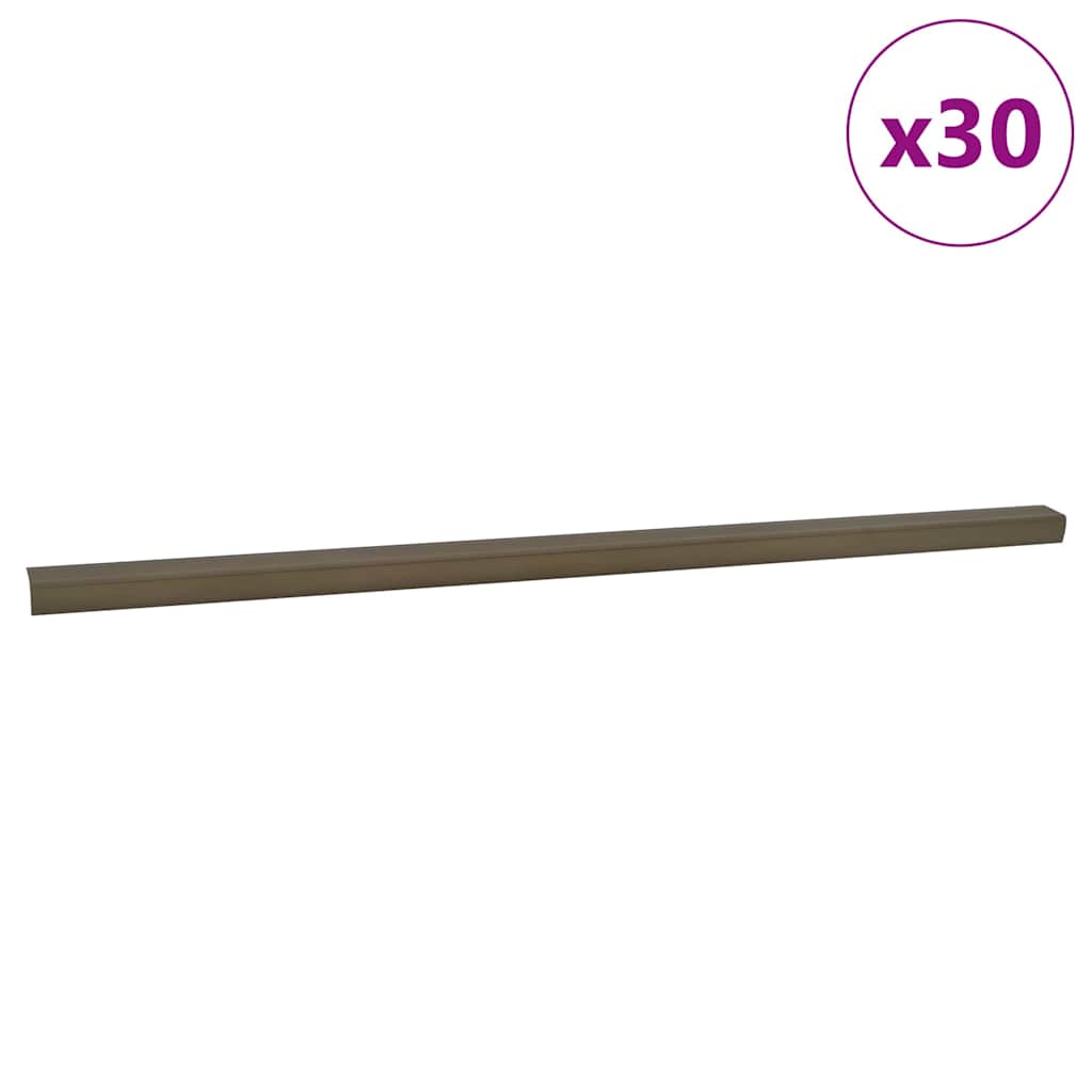 Trinkantprofiler 30 stk. Brun 67 x 3 x 2 cm Aluminium