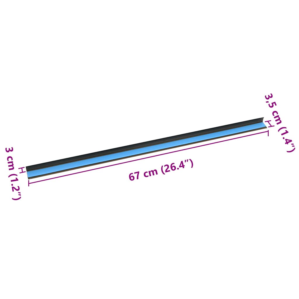 Trinkantprofiler 10 stk. Brun 67 x 3.5 x 3 cm Aluminium