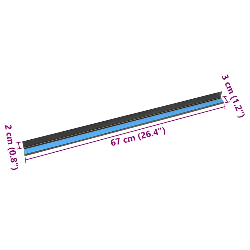 Trinkantprofiler 30 stk. champagnefarvet 67 x 3 x 2 cm
