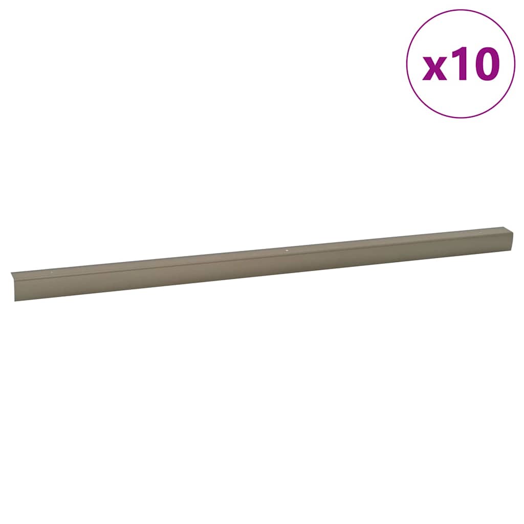 Trinkantprofiler 10 stk. champagnefarvet 67 x 3.5 x 3 cm