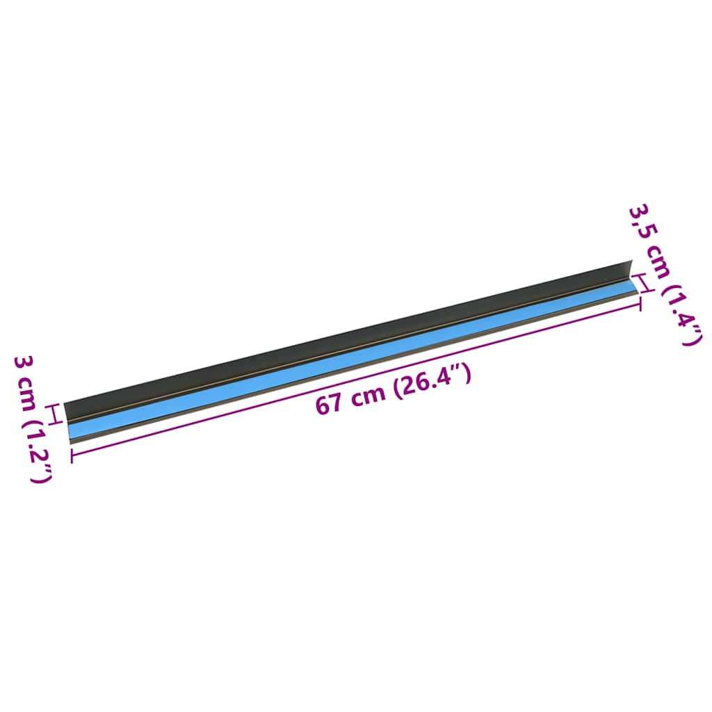 Trinkantprofiler 10 stk. champagnefarvet 67 x 3.5 x 3 cm