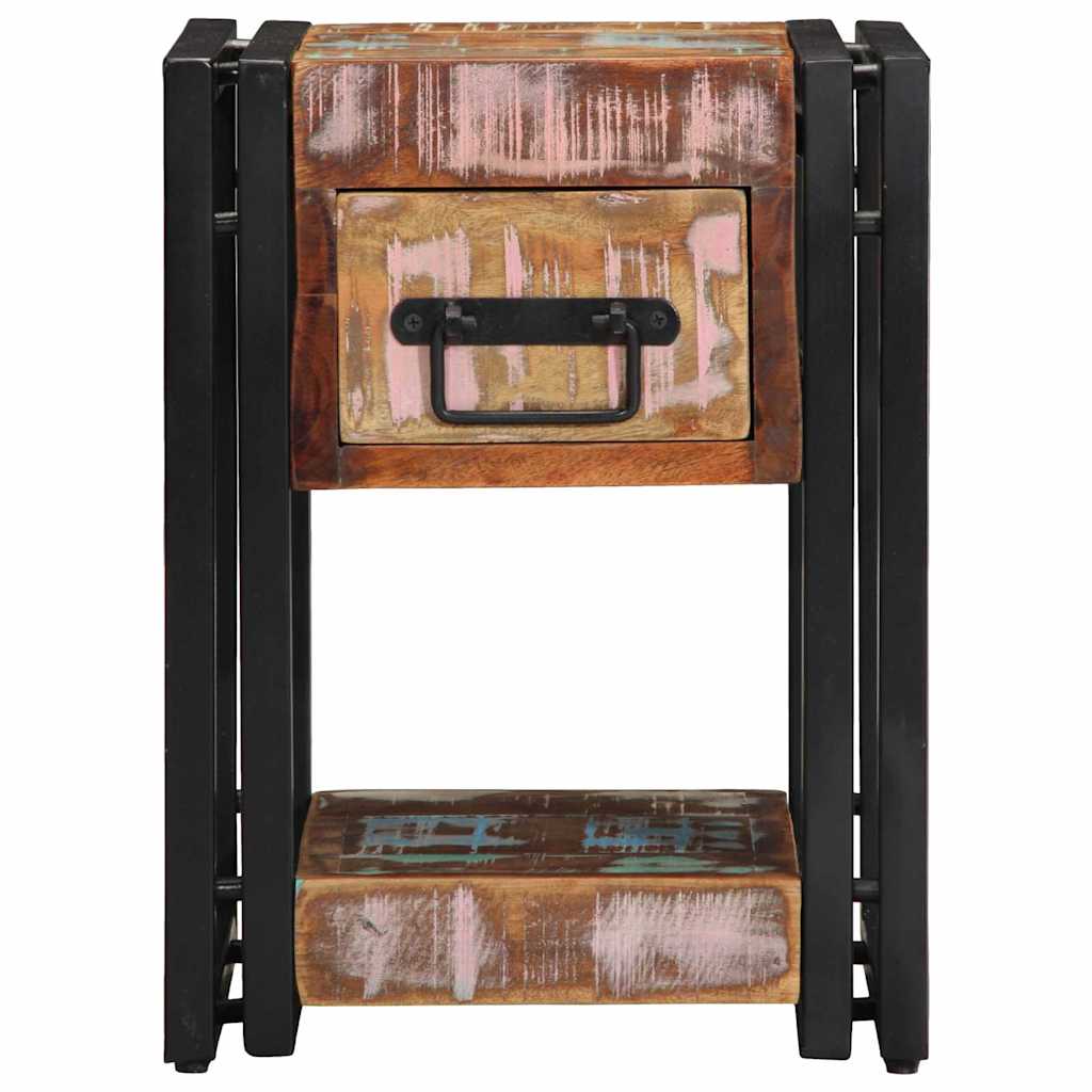 Natskab 2 stk. Flerfarvet 30 x 30 x 40 cm Solid genbrugs træ