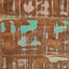 Endebord Mønstret og sort 40 x 40 x 50 cm Solid genbrugs træ
