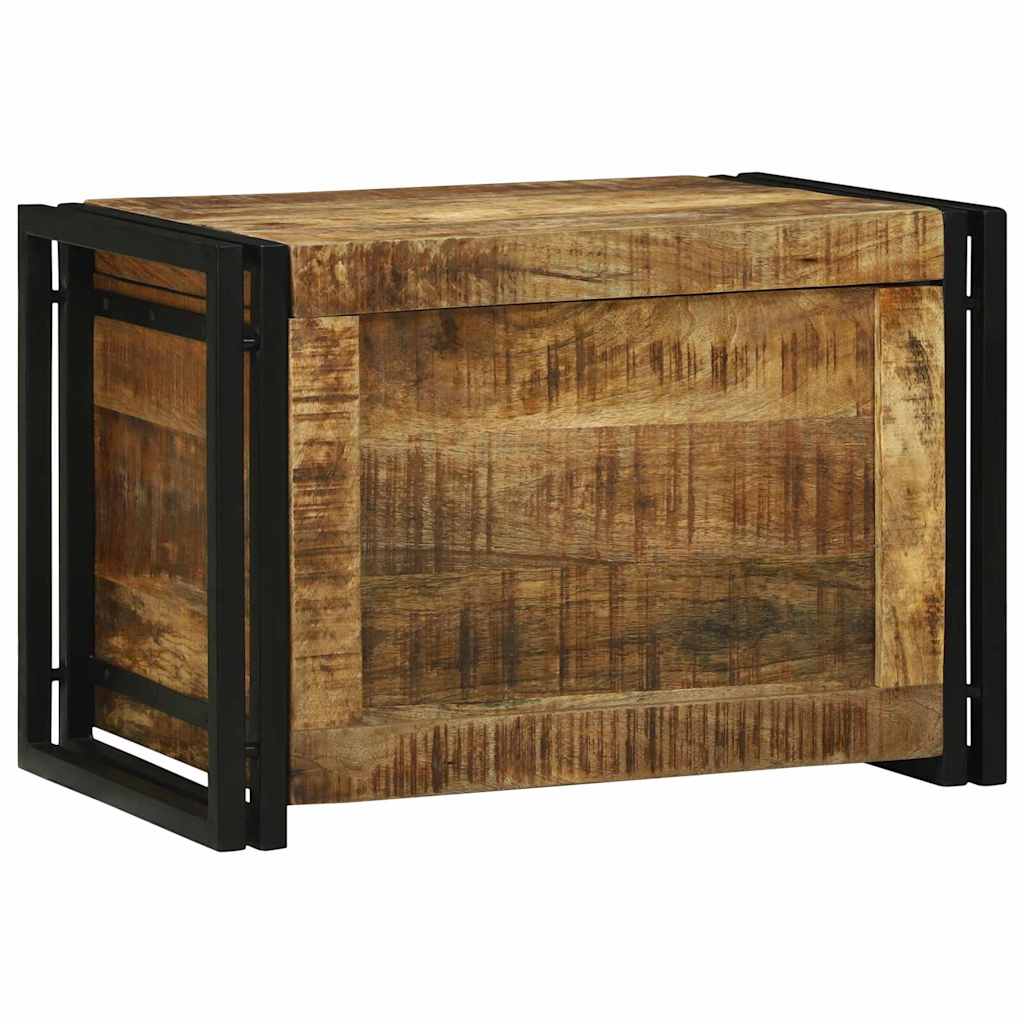 Opbevaringskasse Brun og sort 60 x 40 x 41 cm Massivt mangotræ