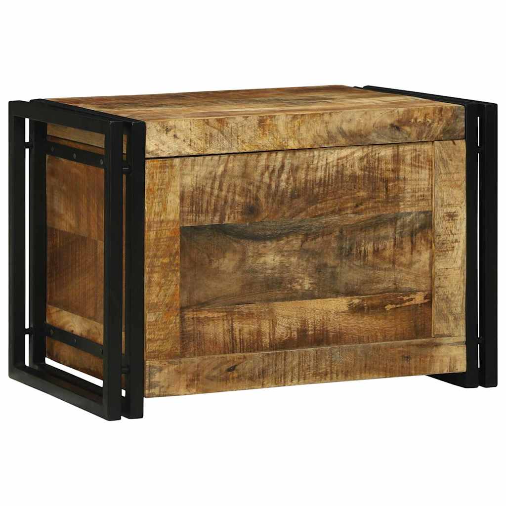 Opbevaringskasse Brun og sort 60 x 40 x 41 cm Massivt mangotræ