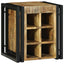 Vinfad Brun og sort 35 x 35 x 39 cm Massivt mangotræ