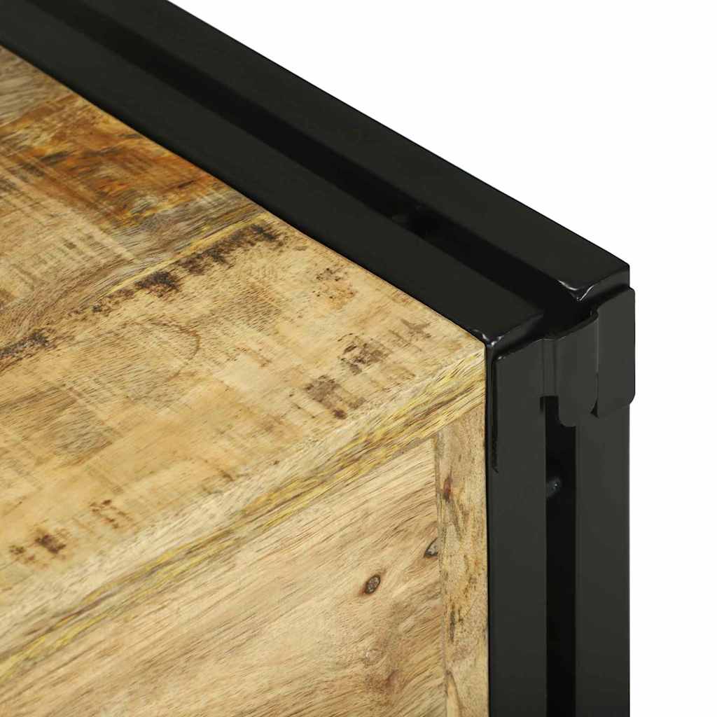 Vinfad 2 stk. Brun og sort 46 x 35 x 27,5 cm Massivt mangotræ