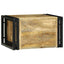 Vinfad 2 stk. Brun og sort 46 x 35 x 27,5 cm Massivt mangotræ