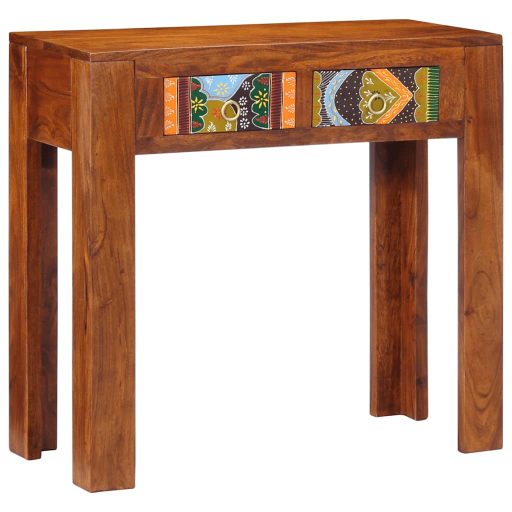 konsolbord 80x35x75 cm massivt akacietræ
