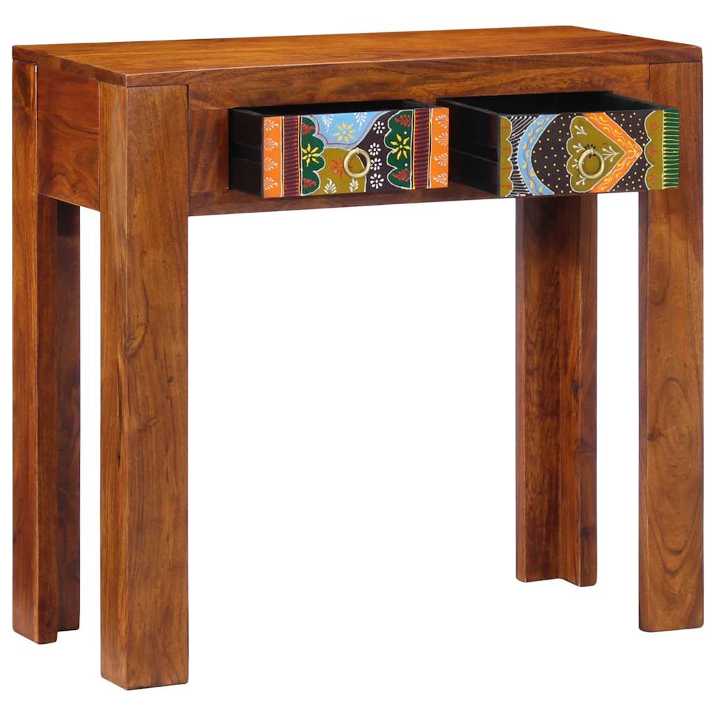 konsolbord 80x35x75 cm massivt akacietræ