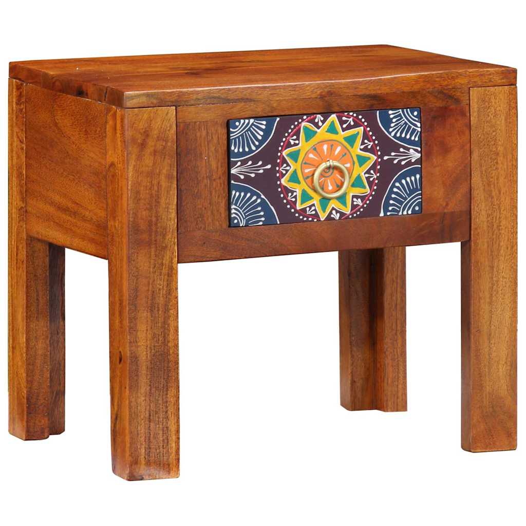 Sidebord Brun 40 x 30 x 36 cm Massiv Akacietræ og Ingeniørtræ