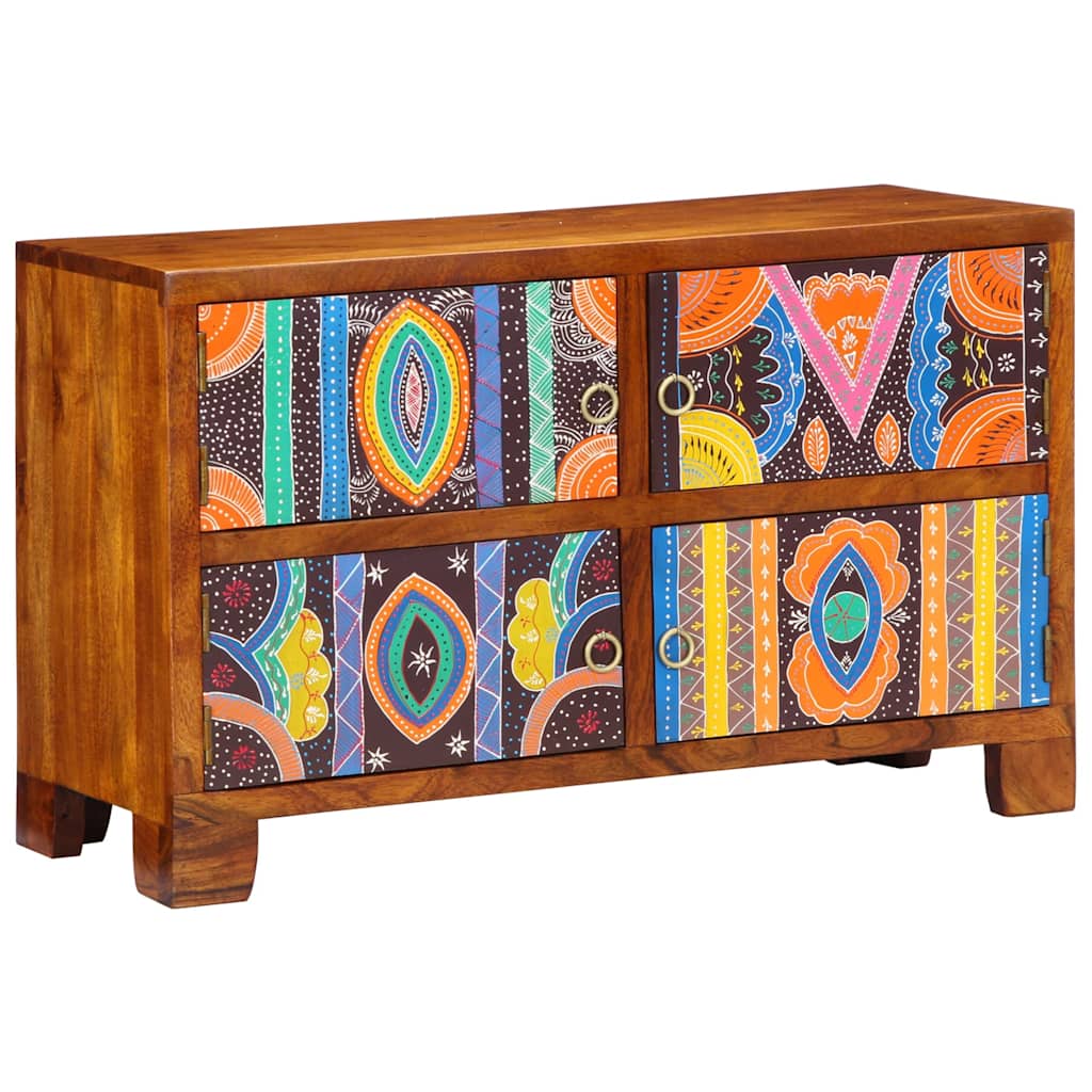 Sko skab 90 x 35 x 55 cm Massivt Akacietræ Brun