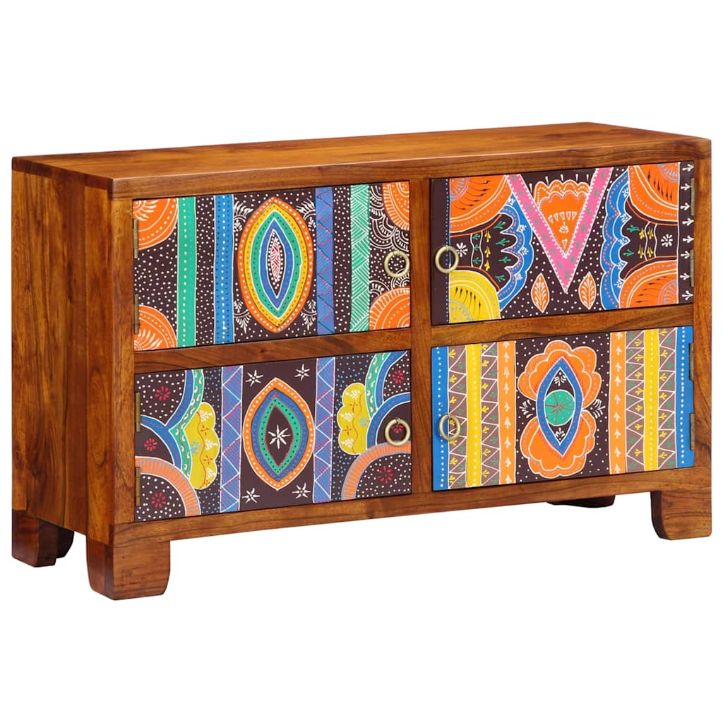 Sko skab 90 x 35 x 55 cm Massivt Akacietræ Brun
